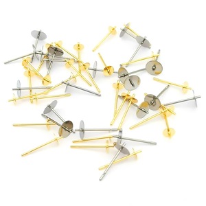 Stainless Steel Earring <b>Posts</b> 5-10mm Flat <b>Round</b> Head DIY Jewelry Findings Components For Earrings Making - Product Image 1