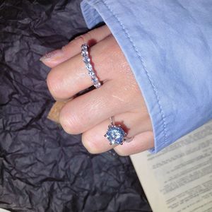 Fntin suri — bague en <span class=keywords><strong>argent</strong></span> Sterling 925 pour hommes et femmes, anneau de <span class=keywords><strong>mariage</strong></span> en Zircon cubique CZ et diamant - Product Image 6