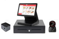 Modern Design 15.6 Inch Touch Screen POS System Cash Register With 11.6 Inch 2nd Display Retail Fast Food Software Demo Use POS