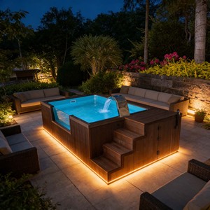 Piscina portátil, piscinas rectangulares de fibra de vidrio, piscina de inmersión - Product Image 3