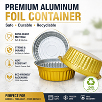 Moules à gâteau miniatures en aluminium de qualité alimentaire de 3 pouces avec couvercles, résistants au four, jetables, pour desserts, puddings, plats à emporter