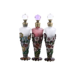 Flacon de parfum en verre de 25 ml, design floral en métal breveté arabe, flacon d'huile essentielle givré, flacon d'attar rechargeable, sortie d'usine # 59810 - Product Image 6