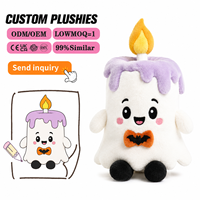 Fabricant de jouets en peluche fantômes d'Halloween sur mesure, OEM, poupée en peluche personnalisée, conception de peluche sur mesure, faible MOQ, service de personnalisation