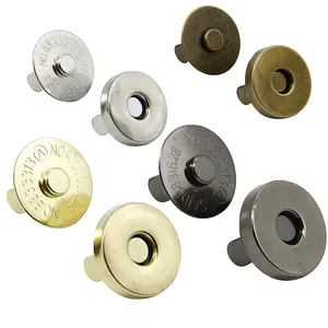 Benutzer definierte Flatback Runde Roségold Starke Magnet knöpfe Snap On Leder Kleidung Metall Magnet knopf Für Tasche/Geldbörse