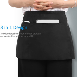 Logo personalizzato mezzo personalizzato in Nylon poliestere grembiule in vita <span class=keywords><strong>per</strong></span> gli uomini delle donne cucina barbecue Grill Chef insegnante pulizia pittura occasioni - Product Image 2