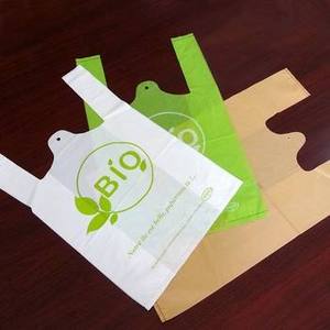 Bolsa de camiseta de plástico HDPE impresa personalizada con asa de chaleco gracias embalaje de cartón de compras - Product Image 2