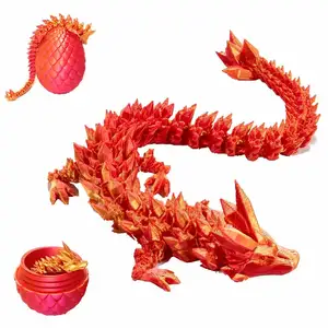 Individueller 3D-Druck Rätseldrache und Ei beweglicher chinesischer Neujahrsdrache als Festivalgeschenk oder Sammler