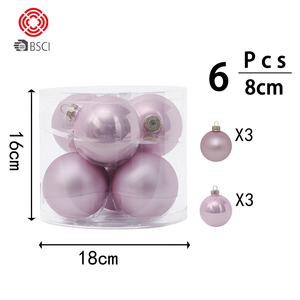 Lot <span class=keywords><strong>de</strong></span> Boules <span class=keywords><strong>de</strong></span> Noël en Verre Rose Brillantes et Finitions Mixtes (Mat/Brillant) <span class=keywords><strong>de</strong></span> 8 cm – Décorations <span class=keywords><strong>de</strong></span> Luxe pour Arbre <span class=keywords><strong>de</strong></span> Noël et Fêtes – Idéal pour Cadeaux - Product Image 2