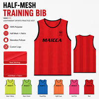 Gilet d'entraînement portable et pliable en polyester semi-mesh avec logo personnalisé pour la pratique sportive
