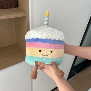 Nuovo Peluche Torta di Compleanno Arcobaleno 2025 con Imbottitura in Cotone PP, Super Morbido, Antistress, Regalo di Compleanno - Product Image 2