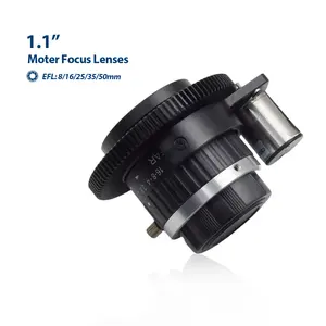 Low Distortion 1.1" 20MP 12mm 16mm 50mm Large Sensor Machine Vision Auto Motor Focus Lens for Code Reading Camera
