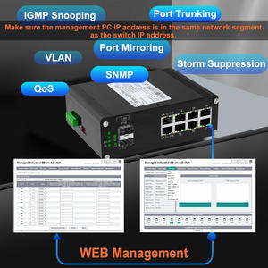 आइसो9001 औद्योगिक L2 + 8-पोर्ट 10/100/1000t + <span class=keywords><strong>2</strong></span>-पोर्ट 1000x sfp प्रबंधित ethnet स्विच 1000 मीटर ip40 एल्यूमीनियम मामले - Product Image 2