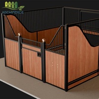 Unidad de caja de acero galvanizado con frentes estables para caballos de granja móviles duraderos con ventanas deslizantes y paneles inferiores estables a prueba de golpes