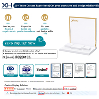 Support d'affichage cosmétique personnalisé XH en acrylique transparent à 3 niveaux pour magasin de beauté, présentoir de table, marque privée