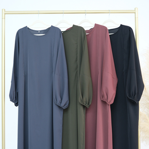 Robes pour Femmes, Abaya d'<span class=keywords><strong>Allaitement</strong></span> Douce en Nida pour Mères, <span class=keywords><strong>Vêtement</strong></span> Islamique avec Fermeture Éclair Latérale à l'Avant, Robe Abaya d'<span class=keywords><strong>Allaitement</strong></span> à Manches Bouffantes - Product Image 4