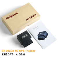 Dispositivo de Rastreo GPS SinoTrack 4G OBD ST-902LA, Fácil de Instalar, Rastreador GPS 4G para África y Europa