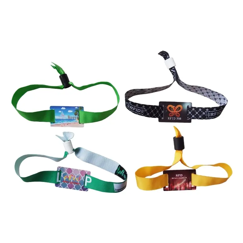 Fabric Wristband 13.56MHz RFID Woven Wristband NFC