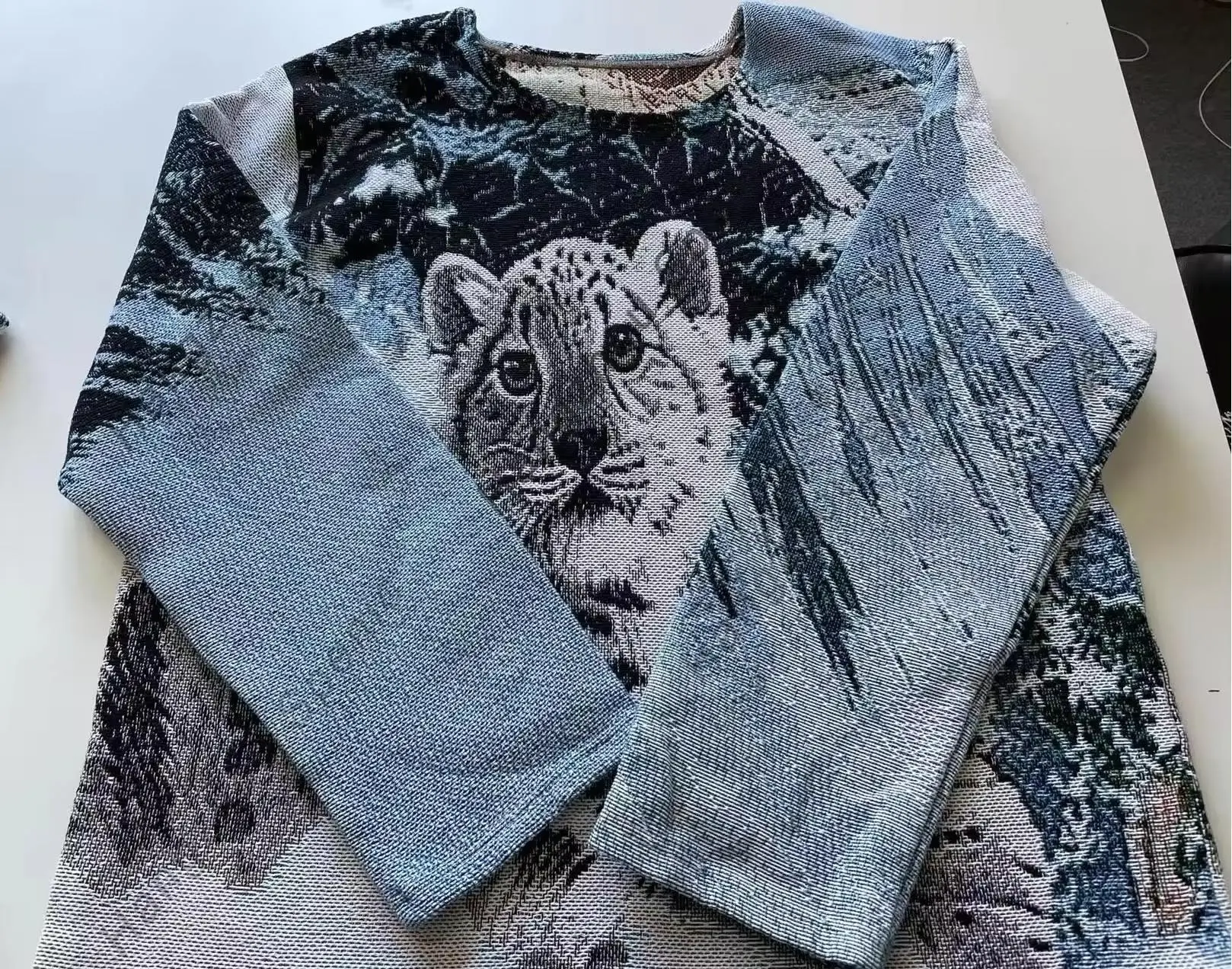 T-Shirt Tapestry felpa personalizzata manica corta maglia da uomo lavorata pullover camicia per l'estate