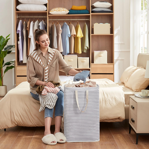 Lớn ráp giặt giỏ freestanding quần áo không thấm nước cản trở phòng giặt phòng ngủ phòng tắm giặt cản trở - Product Image 2