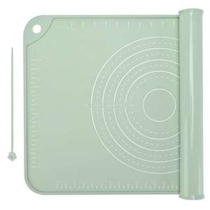 Tapis de pâtisserie en silicone extra épais, antiadhésif, de qualité alimentaire, pour étaler la pâte, avec rebords surélevés - Product Image 1