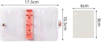Mini pochettes transparentes pour classeur à 3 anneaux, en PVC transparent, pour classeur à feuilles mobiles, protection pour anneaux ronds, mini pochettes pour classeur