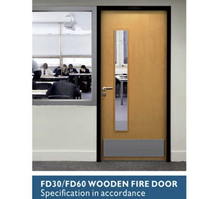 Porte coupe-feu en bois sur mesure avec résistance au feu de 2 heures et isolation fumigène pour bâtiments résidentiels, ateliers, appartements et couloirs