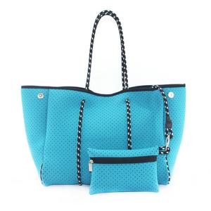 OME Gratis Muster Modische Große Einkaufstaschen Nylon Neopren-Futter Faltbare Wasserdichte Schulter-Reisetaschen Strandtaschen - Product Image 1