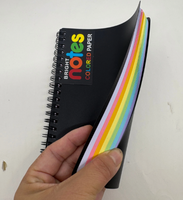 Carnet à spirale avec couverture en PP givré, logo personnalisé, pages colorées, papeterie scolaire et de bureau, OEM ODM, directement de l'usine