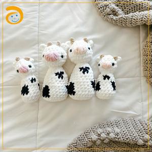 مجموعة حيوانات المزرعة الصغيرة القابلة للعب مع خشخيشة، نمط كروشيه بدون خياطة لصنع حيوانات المزرعة | ألعاب كروشيه للأطفال | هدية استقبال المولود - Product Image 6