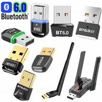 Adaptador USB Bluetooth 6.0, Transmisor y Receptor Inalámbrico, Compatible con BLE EDR para Escritorio