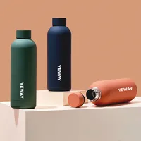 Yeway Tasse Copo Spray Rubber Geschilderd Rvs Sport Yoga Fles Botellas De Agua Rvs Sport Water Flessen