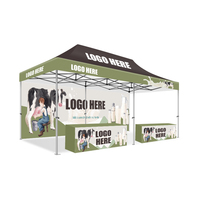 Tente pliée 3x6m, imperméable et personnalisée avec logo, chapiteau à auvent pop-up, tente pliante publicitaire à double couche, expositions