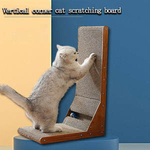 Estoque Durável Vertical L-Forma Destacável Gato Coçar Placa Estável Papelão Brinquedo Do Gato <span class=keywords><strong>Scratcher</strong></span> Atacado <span class=keywords><strong>Cat</strong></span> Trees <span class=keywords><strong>Scratcher</strong></span> - Product Image 4