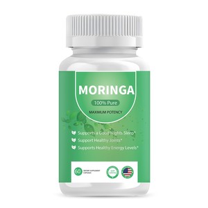 Cápsulas de suplementos de hierbas de hoja de Moringa, desintoxicación antioxidante eficaz, mejora de la inmunidad, regulación de vitaminas, sangre baja - Product Image 1