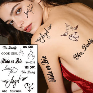 สติกเกอร์รอย<span class=keywords><strong>สัก</strong></span>ชั่วคราวแบบกำหนดเอง สติกเกอร์รอย<span class=keywords><strong>สัก</strong></span>ชั่วคราวกันน้ำ รอยสักบนใบหน้า - Product Image 6