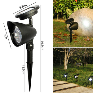 Da esterno 4 LED luci solari scure Auto On/Off luci solari impermeabili di sicurezza faretti regolabili per giardino paesaggio parete di illuminazione - Product Image 2