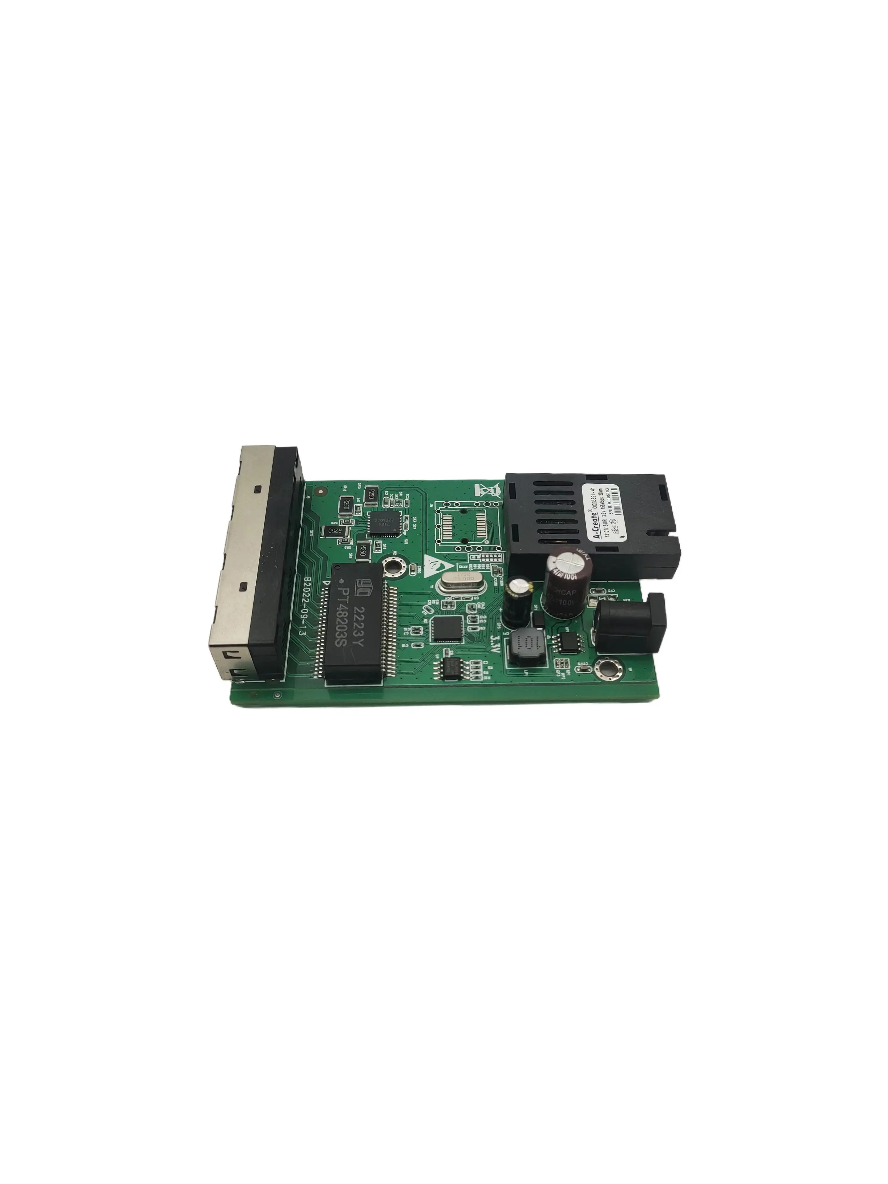 4- Port 10/100Mbps Fiber Media Converter with 1 SC Uplink Port Megabit Fiber Transceiver