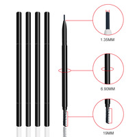 Crayon à sourcils fin personnalisé avec logo, étanche, avec brosse, marque privée, blanc, pour la vente en gros