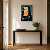 Parodie hilarante de la Mona Lisa, peinture abstraite, art mural, portrait amusant, impression sur toile, impression numérique, imperméable, respectueux de l'environnement