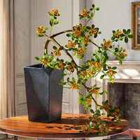 Arbre artificiel de Tabebuia en pot, fleur trompette, plante à fleurs artificielles au toucher réel pour la maison, le jardin, les mariages, Noël, les remises de diplômes, Pâques