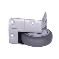 3in Loading 70kg Tpr Rubber Flight case Side Mount Casters Run Flat Heavy Duty Corner Wheel Caster