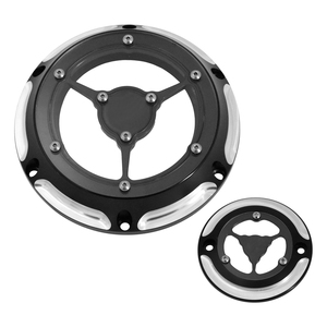 Cache-Derby CNC Noir Chromé 6 Trous en Aluminium pour Moto Harley Sportster XL <span class=keywords><strong>883</strong></span> 1200 2004-2016 <span class=keywords><strong>XR</strong></span> - Product Image 3