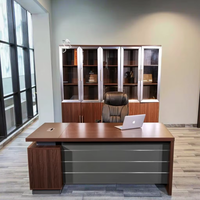 Meubles de bureau modernes, table de bureau en bois, design de bureau de direction, bureaux de luxe en forme de L, bureau de direction pour PDG