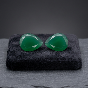 Vente en gros d'onyx vert naturel, pierres précieuses en vrac, taille poire 15x20MM, fournitures pour la fabrication de bijoux, qualité de coupe excellente - Product Image 3