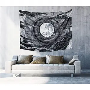 Hanging Wall Tapestry Top High Quality Reusable Design Custom Logo Printed Cheap Sublimated Polyester Fabric Wall Hanging Tapestry For Home Decor