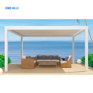 Fabricación personalizada <span class=keywords><strong>de</strong></span> aluminio Bioclimatique Parasol impermeable <span class=keywords><strong>Toldo</strong></span> deslizante motorizado <span class=keywords><strong>Toldo</strong></span> Techo 5*5 Persianas Pérgola - Product Image 4