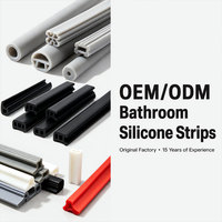 Bande de silicone auto-adhésive personnalisée pour salle de bain, barrière étanche pour douche, séparation humide/sec, pièces d'étanchéité
