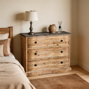 Bluestone Top Reclaimed <b>Pine</b> Chest of Drawers - Product Image 3