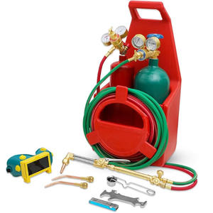 Kit de bouteille de gaz en laiton de style américain portable avec torche de découpe, caractéristiques de sécurité, réservoir de gaz pour soudage et découpe - Product Image 1