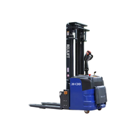 Apilador Eléctrico de 2T que Ahorra Espacio |   Transpaleta Hidráulica RELI de 2000 kg y 3000 mm con Batería de Plomo-Ácido y Desplazador Lateral para Almacenes Reducidos